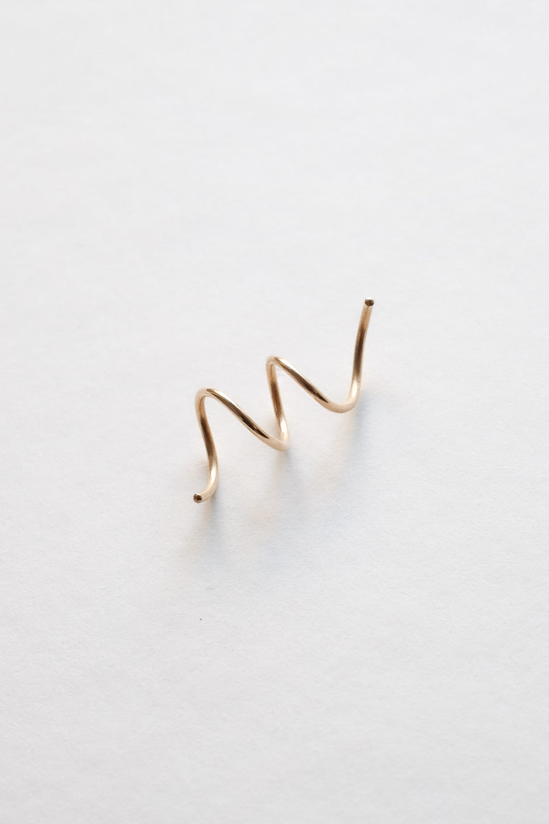 Swirl Earring - 14k solid gold